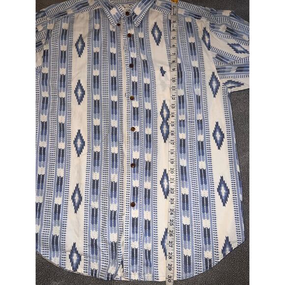 Bugle boy Vintage 90s Aztec western long sleeve button cotton Shirt size med - Picture 5 of 5